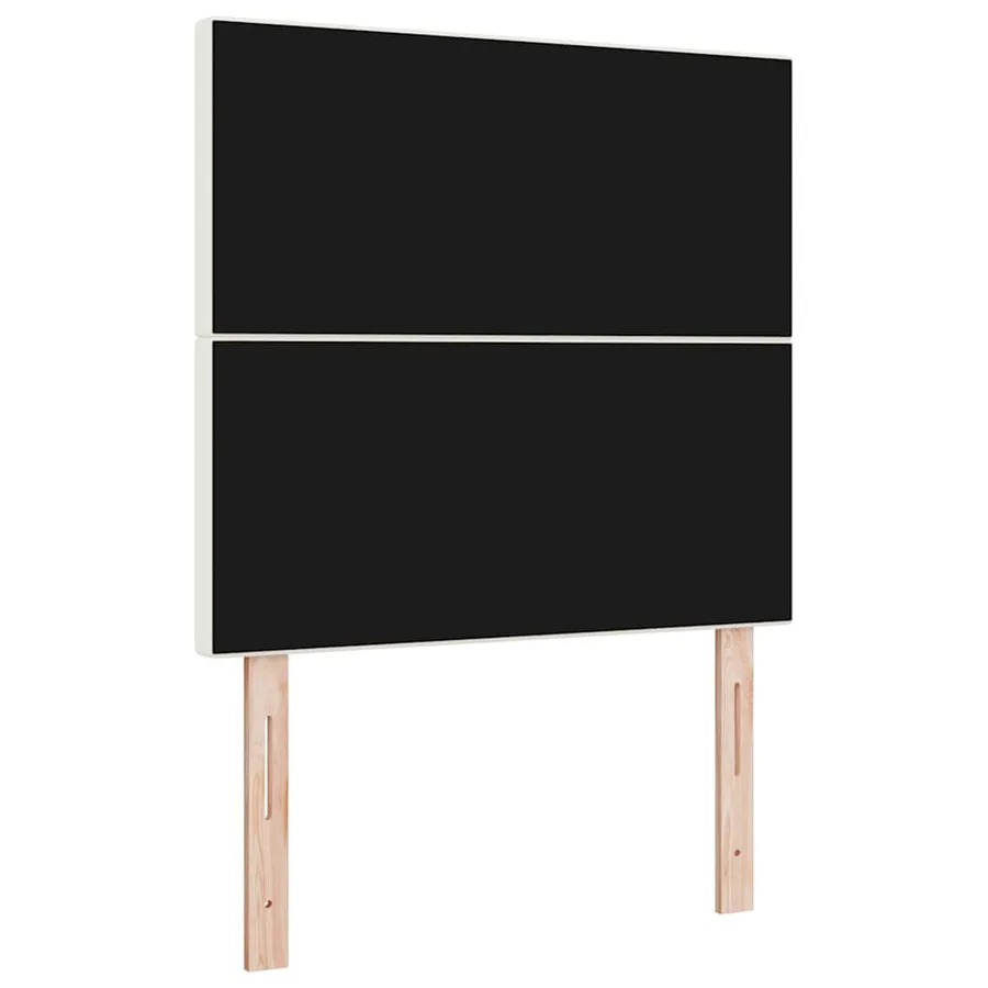 Tête de lit Crème 90 cm Tissu en velours côtelé - 6