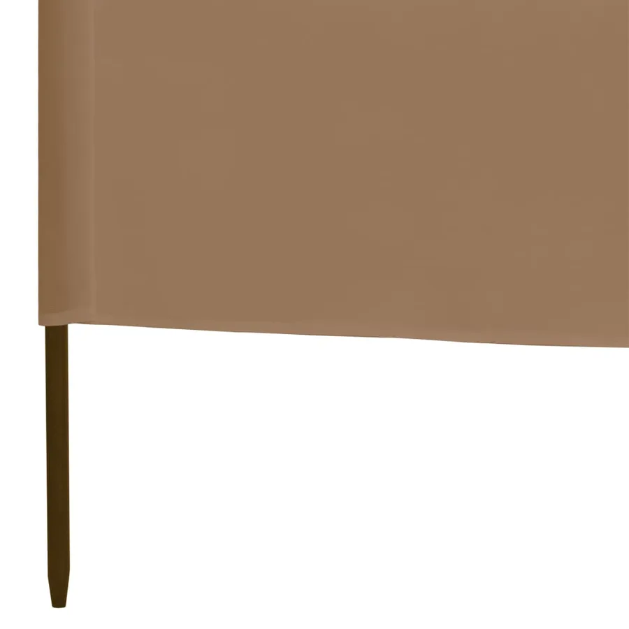 Paravent 3 panneaux Tissu 400 x 160 cm Taupe - 5