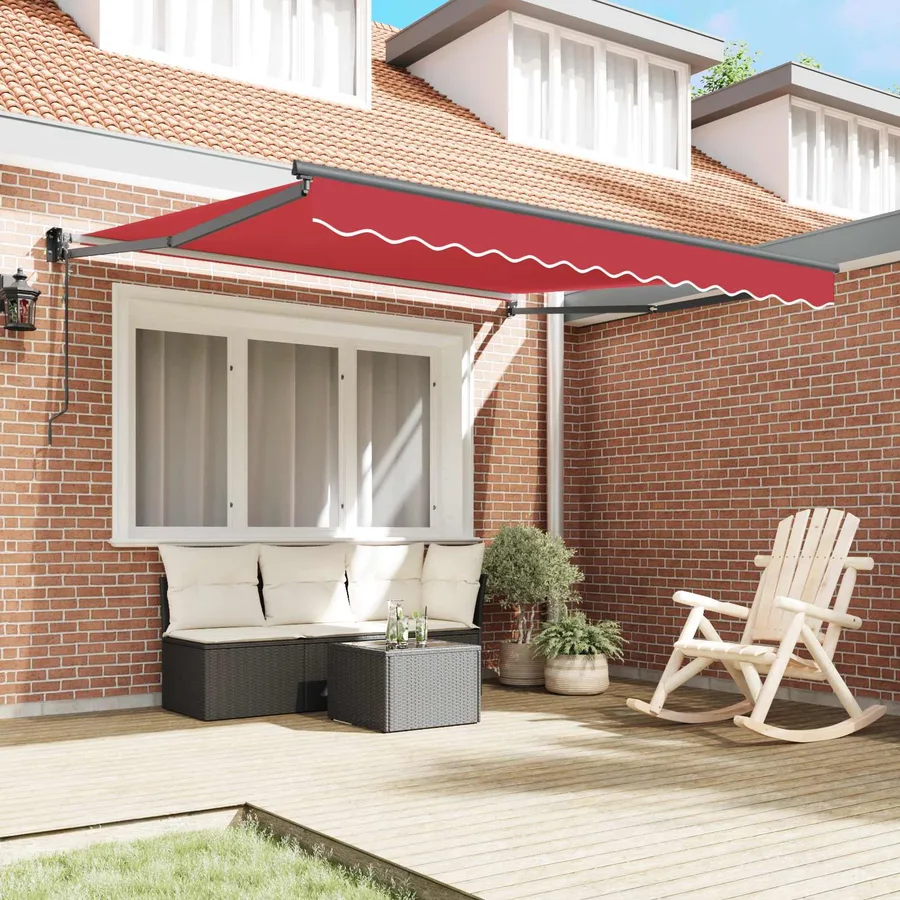Auvent rétractable Rouge 350 x 250 cm - 3