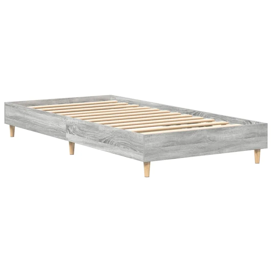 Cadre de lit Gris Sonoma 203 x 93 x 25 cm Bois d'ingénierie - 4