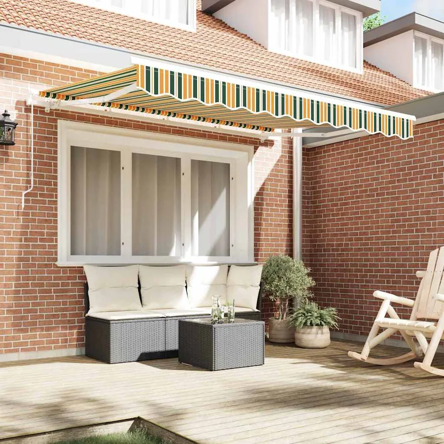 Auvent Rétractable Vert 250 x 200 cm tissu - 3