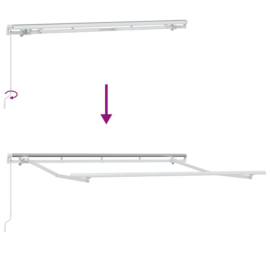 Auvent Rétractable Vert 250 x 200 cm tissu - 9