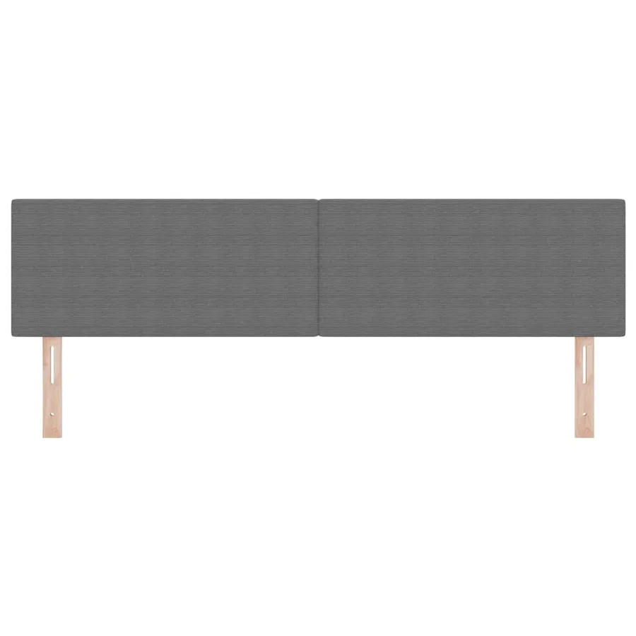 Tête de lit Gris clair 180 cm Tissu en velours côtelé - 4