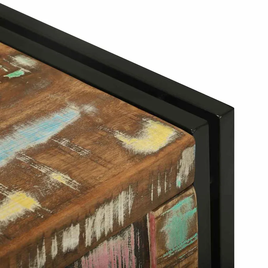 Boîte de rangement 50 x 50 x 50 cm Bois Recyclé Solide - 8