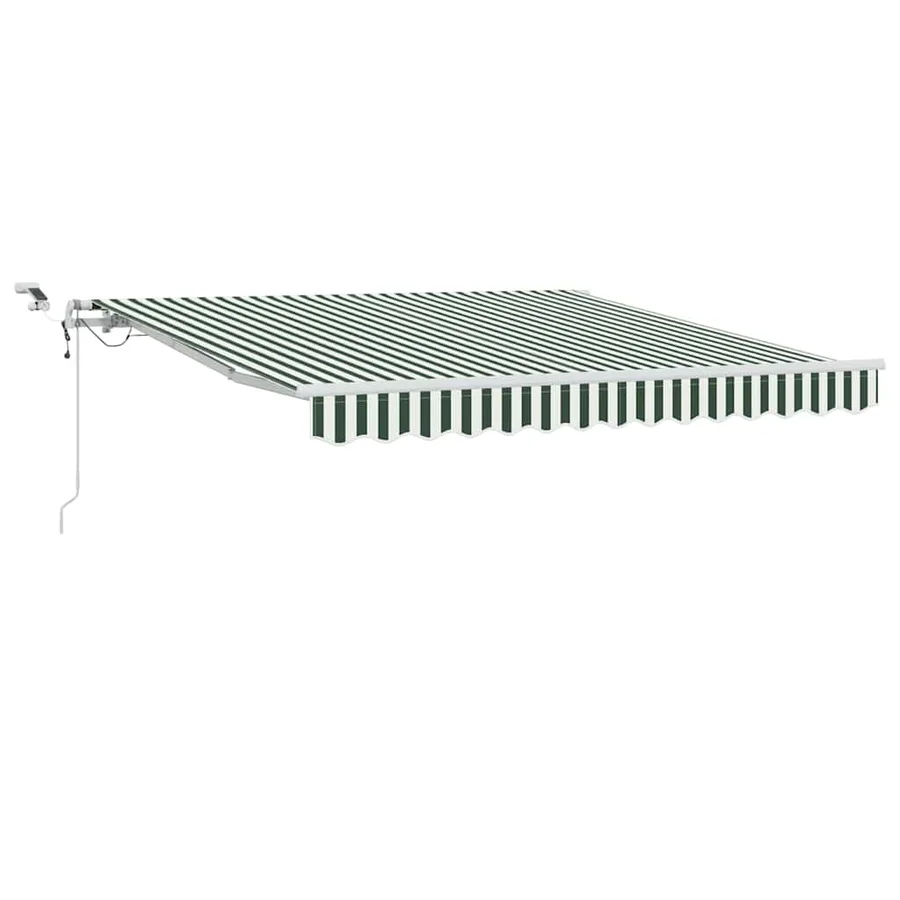 Auvent rétractable Vert et blanc 300 x 250 cm Polyester - 2