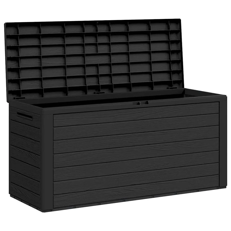 Boîte de rangement de jardin Anthracite 116x44x55 cm - 4