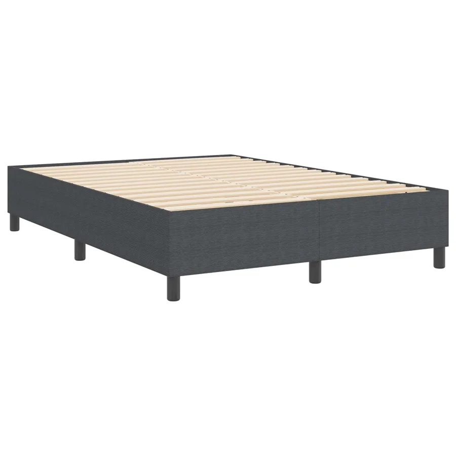 Cadre de lit plateforme Gris foncé 140 x 190 cm - 7