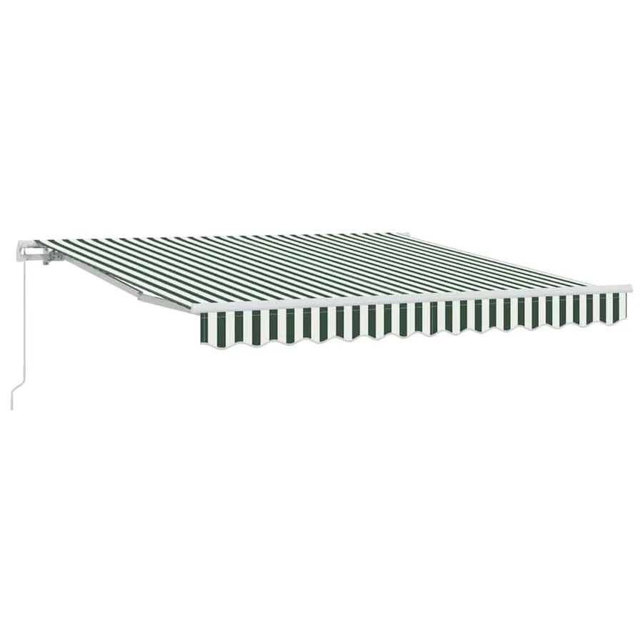 Auvent rétractable Vert et blanc 300 x 250 x 165 cm - 2