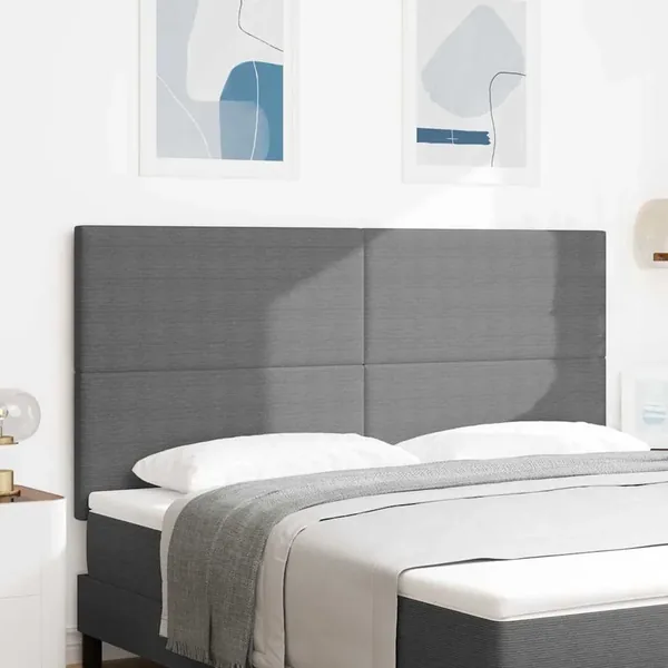 Tête de lit Gris clair 180 cm Tissu en velours côtelé