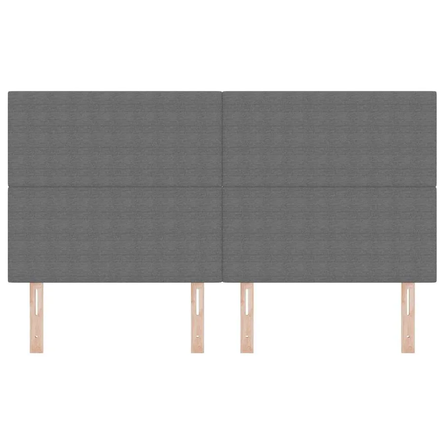 Tête de lit Gris clair 180 cm Tissu en velours côtelé - 4