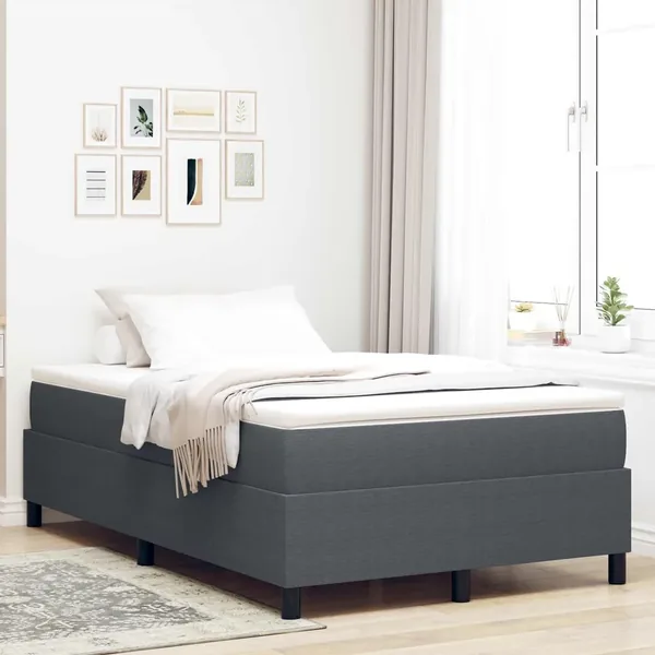 Cadre de lit plateforme Gris foncé 120 x 200 cm