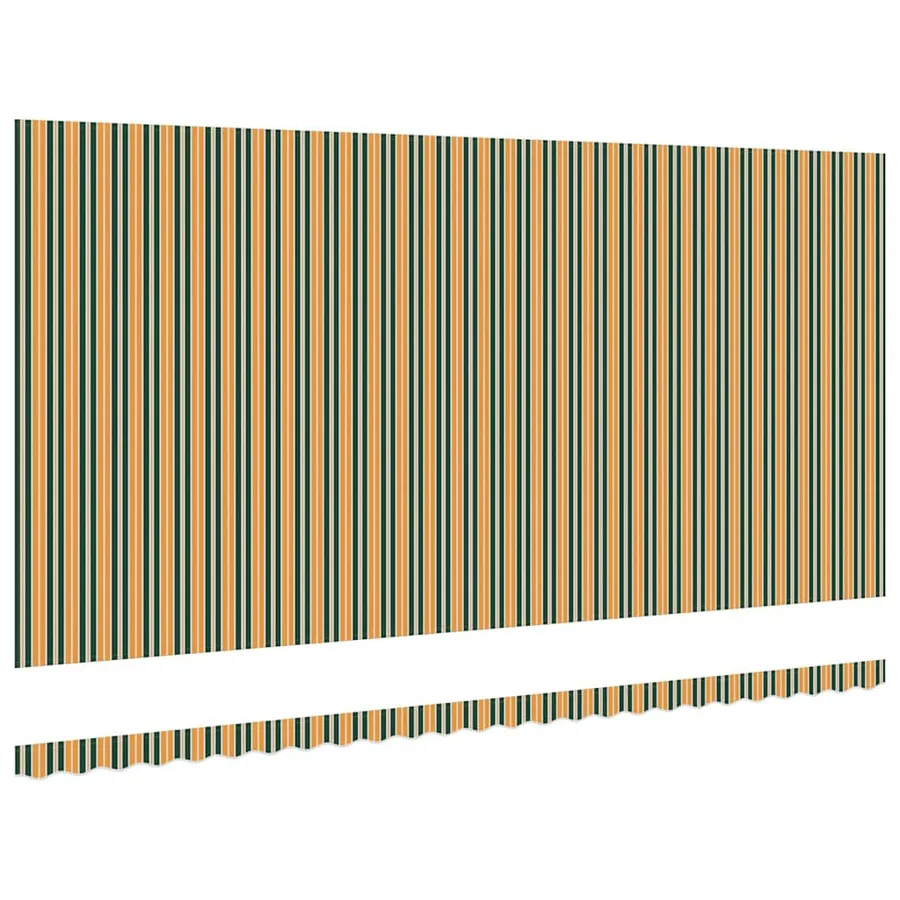 Toile de rechange pour auvent Vert et jaune 6 × 3,5 m Polyester - 4