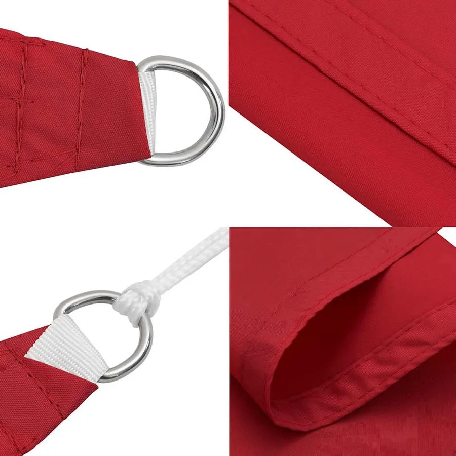 Voile d'ombrage rouge 2x2x2 m 100% polyester Oxford - 6