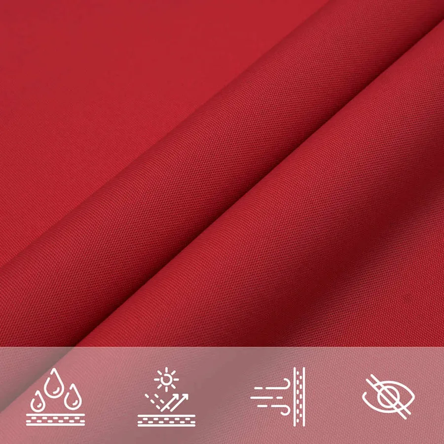 Voile d'ombrage rouge 2x2x2 m 100% polyester Oxford - 7