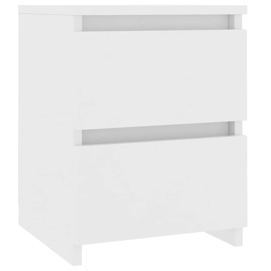 Tables de chevet 2 pcs Blanc 30x30x40 cm Bois d'ingénierie - 4