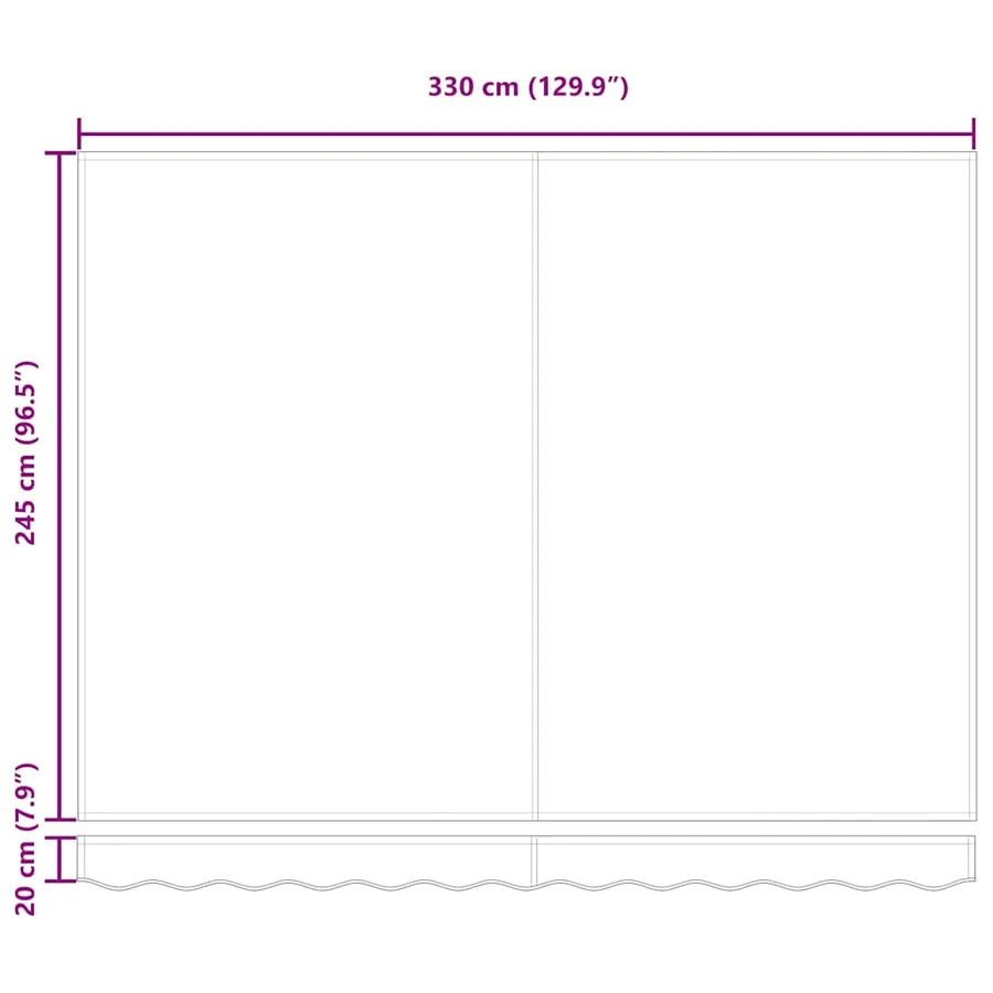 Auvent rétractable Multicolore 350 x 250 cm - 11