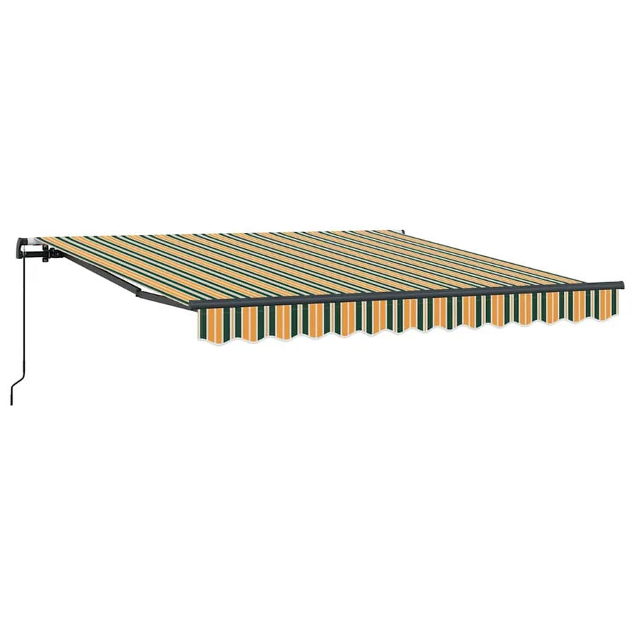 Auvent rétractable Vert et jaune 350 x 250 cm - 2