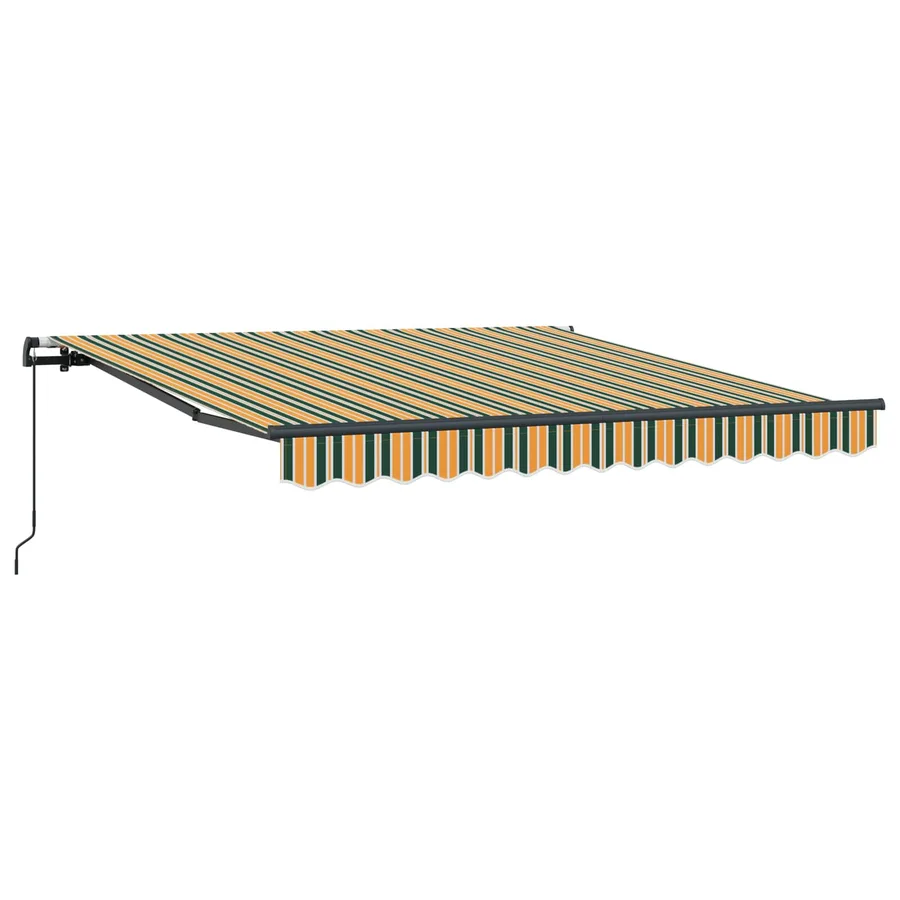 Auvent rétractable Vert et jaune 300 x 250 cm - 2