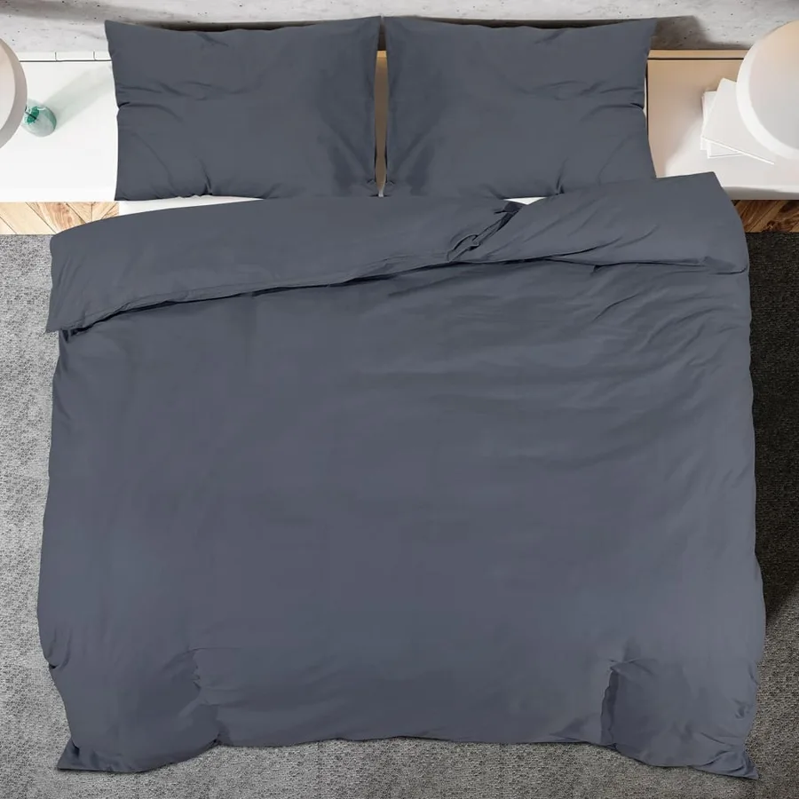 Ensemble de housse de couette Anthracite 240x220 cm Microfibre - 5