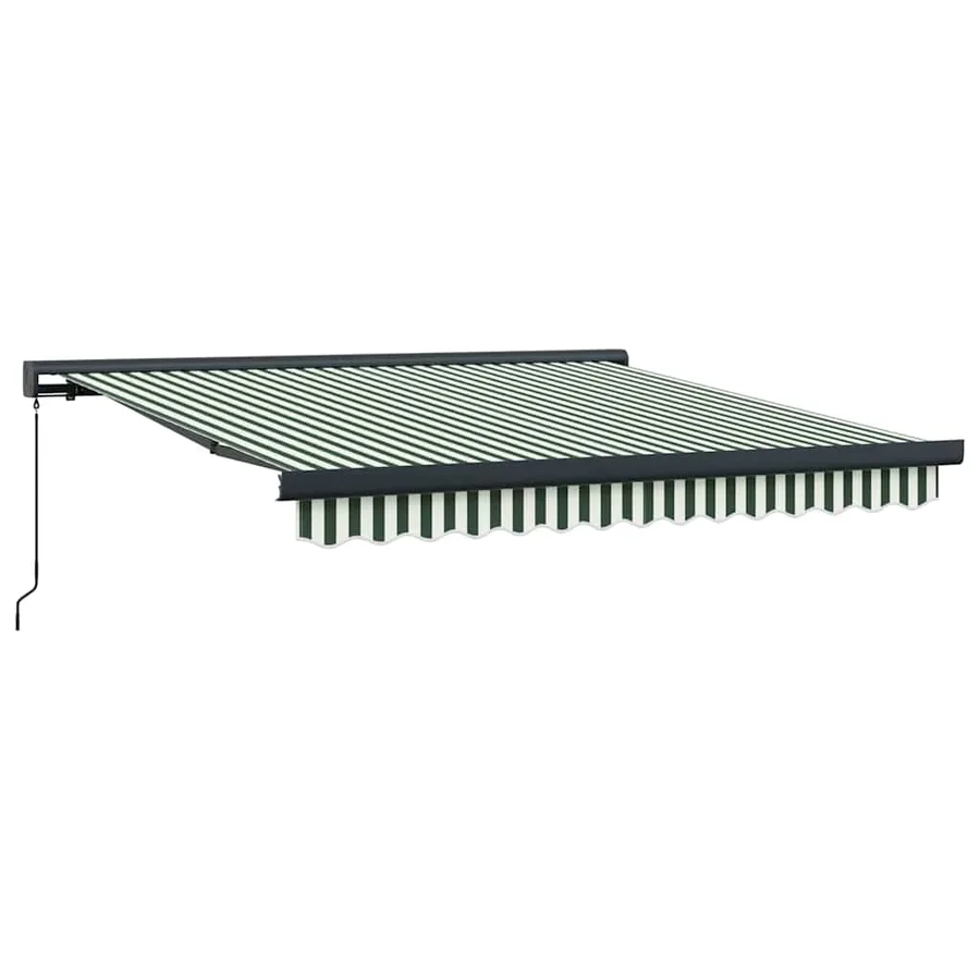 Auvent rétractable Vert et blanc 350 x 250 cm - 2