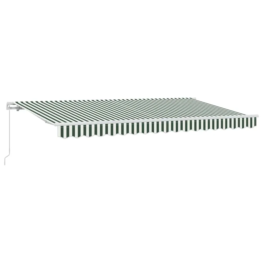 Auvent Rétractable Vert 400 x 200 cm tissu - 2