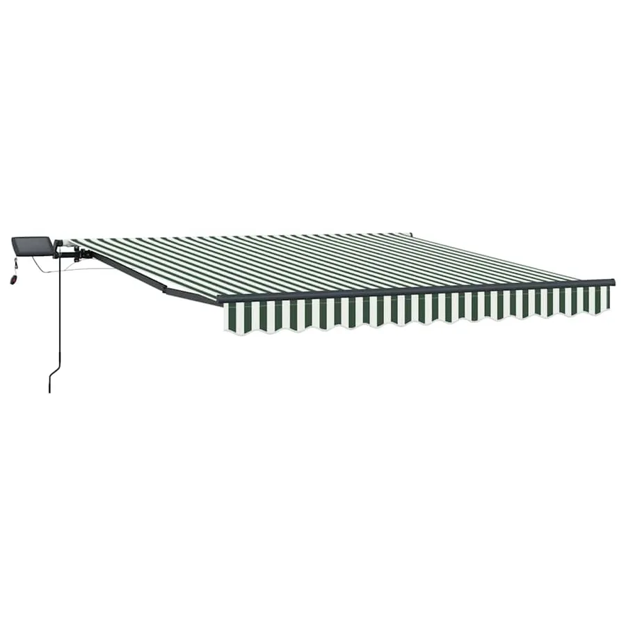 Auvent rétractable Vert et blanc 350 x 250 cm - 2