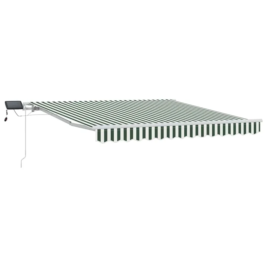 Auvent rétractable Vert et blanc 350 x 250 cm - 2
