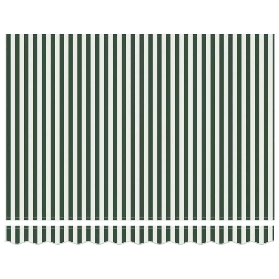 Auvent rétractable Vert et blanc 350 x 250 cm - 9
