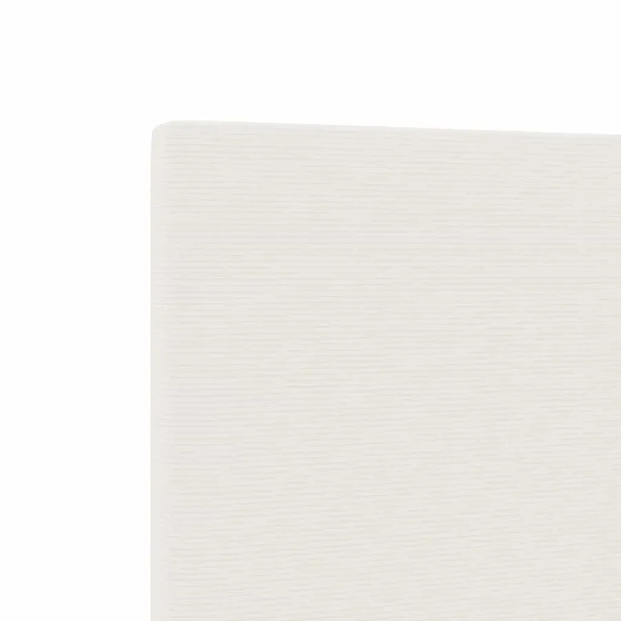 Tête de lit Crème 144 cm Tissu en velours côtelé - 7