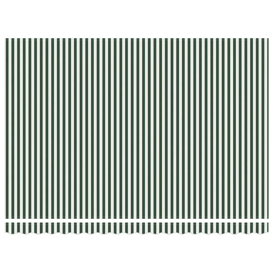 Auvent rétractable Vert et blanc 450 × 350 cm - 9