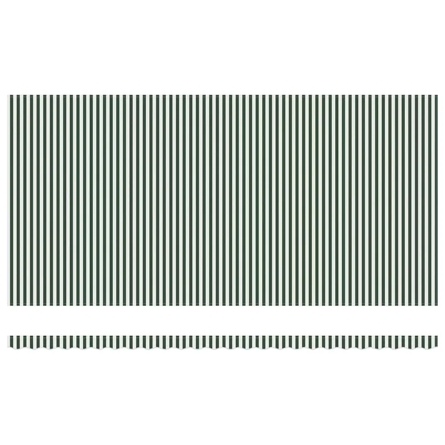 Toile de rechange pour auvent Vert et blanc 6 x 3 m Polyester - 5