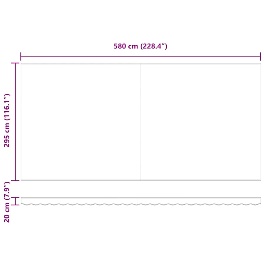 Auvent rétractable Vert et blanc 600 × 300 cm - 14