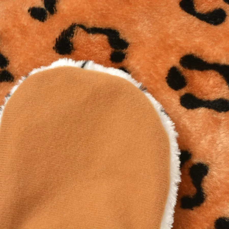 Tapis en peluche en forme de léopard 139 cm Marron - 3