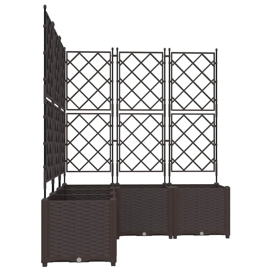 Cache-pot de jardin 5 pc Marron 120 x 120 x 143 cm PP - 5