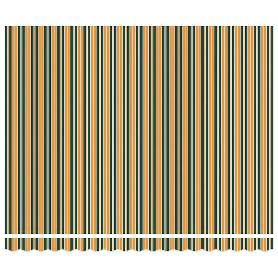 Toile de rechange pour auvent Vert et jaune 4 × 3,5 m Polyester - 5