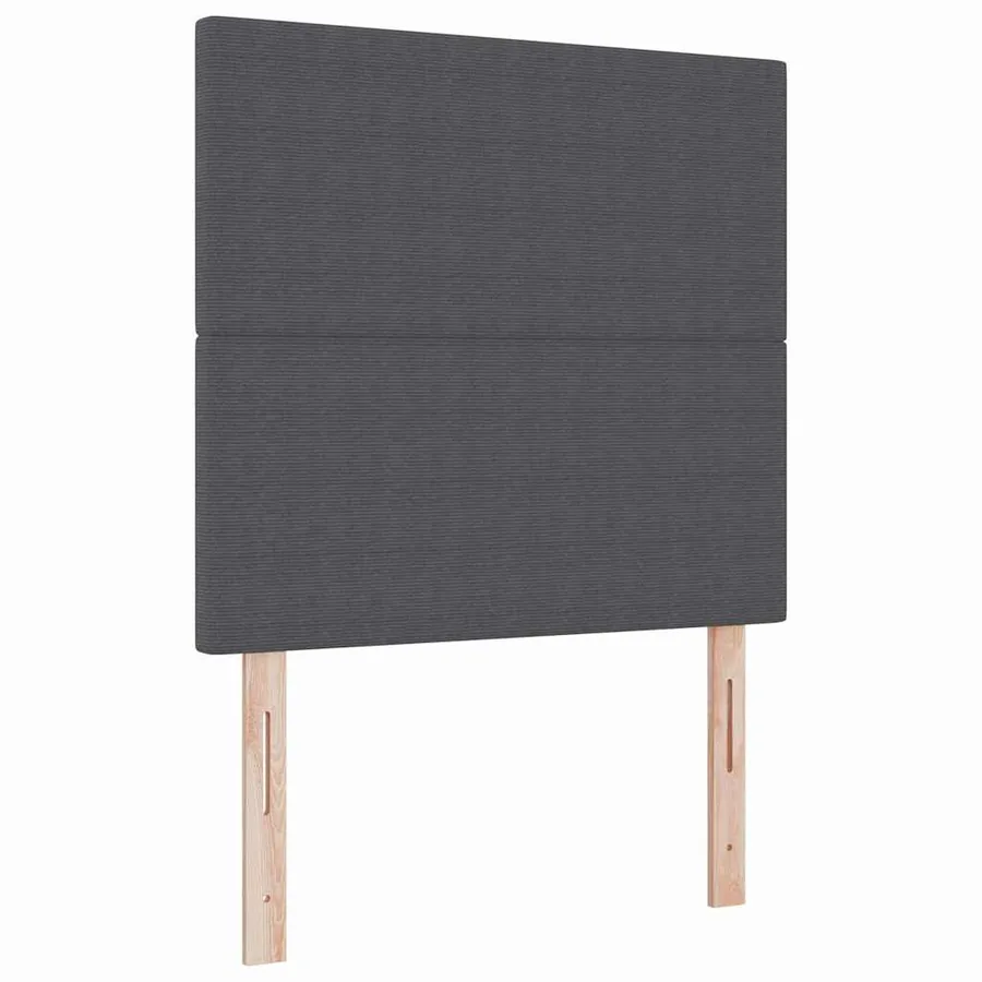 Tête de lit Gris foncé 80 cm Tissu en velours côtelé - 2
