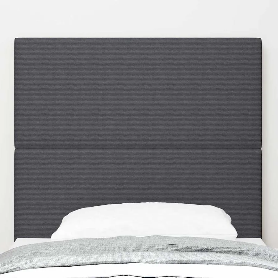 Tête de lit Gris foncé 80 cm Tissu en velours côtelé - 3
