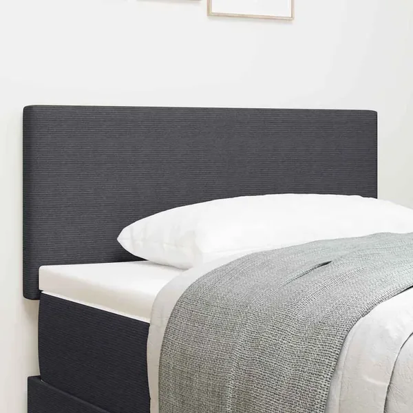 Tête de lit LED Gris foncé 80 cm Tissu en velours côtelé