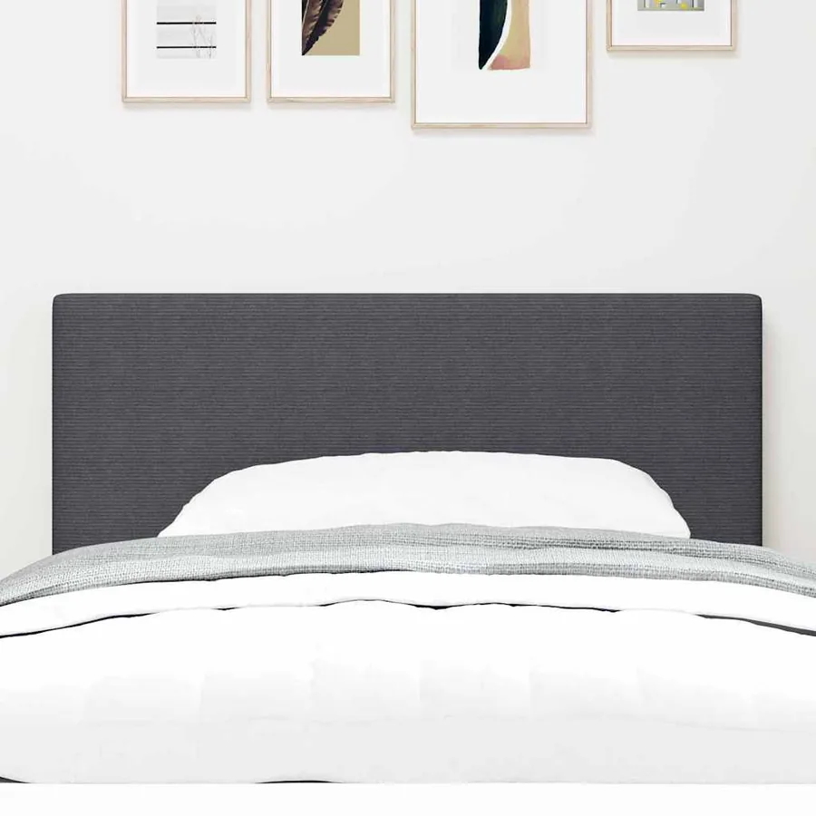 Tête de lit LED Gris foncé 80 cm Tissu en velours côtelé - 3