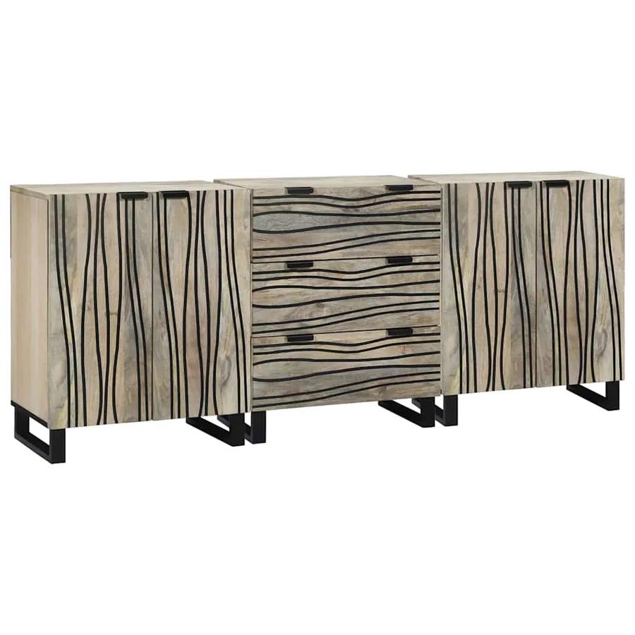 Ensemble de mobilier de salle de bain avec tiroir 3 pcs Blanc