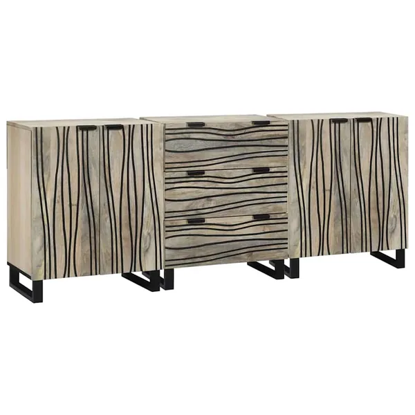 Ensemble de mobilier de salle de bain avec tiroir 3 pcs Blanc