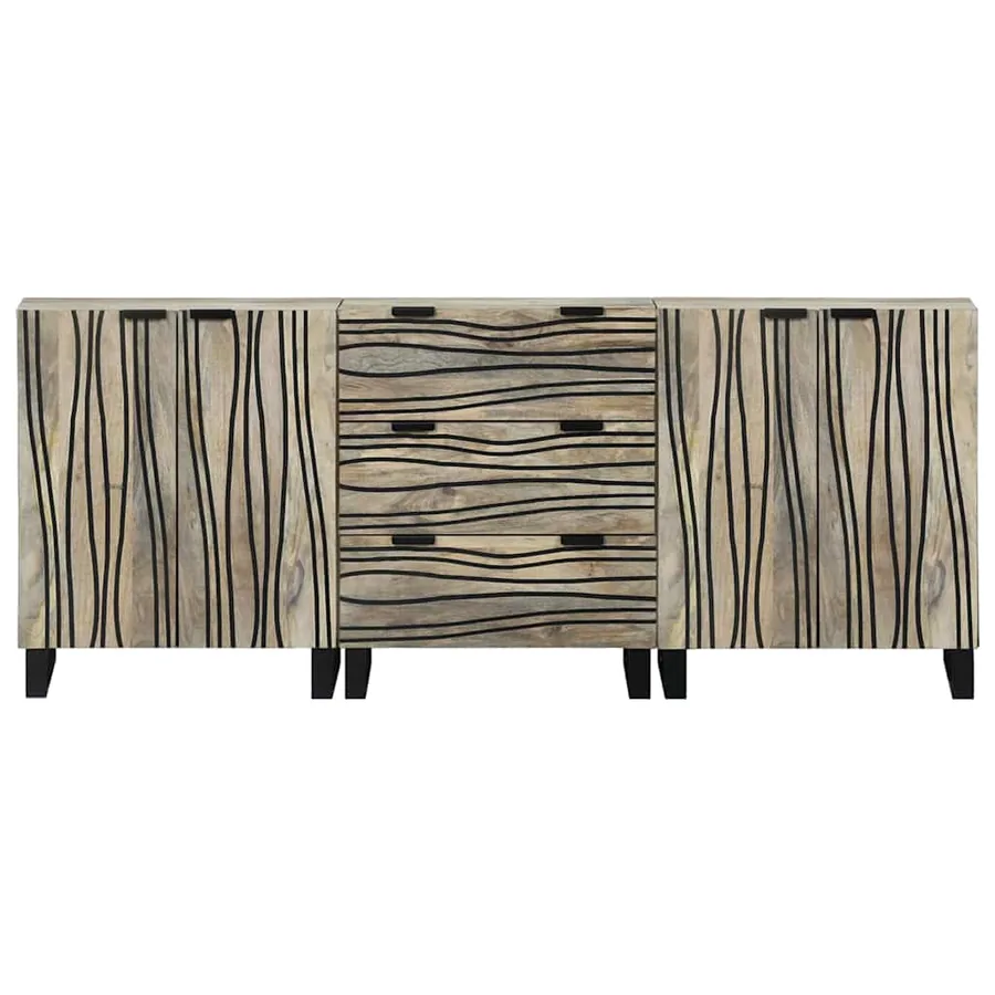 Ensemble de mobilier de salle de bain avec tiroir 3 pcs Blanc - 5