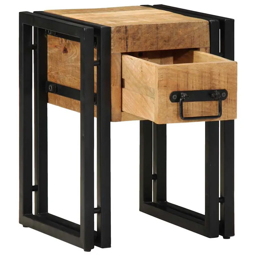 Table d'appoint 30 x 30 x 40 cm Bois de mangue massif - 2