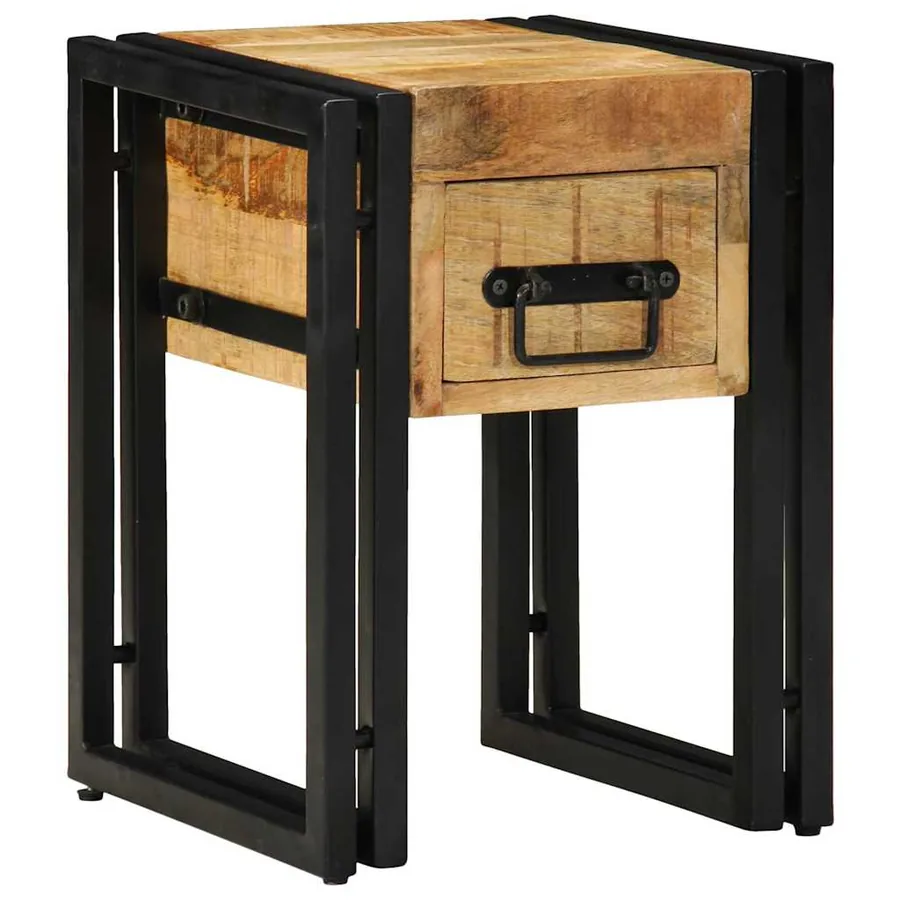Table d'appoint 30 x 30 x 40 cm Bois de mangue massif - 3