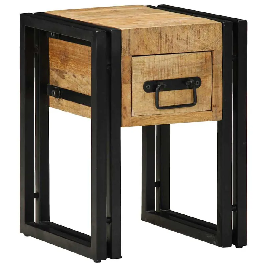 Table d'appoint 30 x 30 x 40 cm Bois de mangue massif - 4