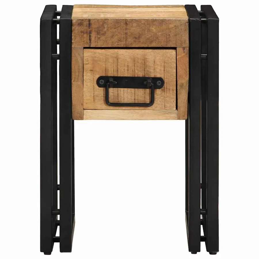 Table d'appoint 30 x 30 x 40 cm Bois de mangue massif - 5