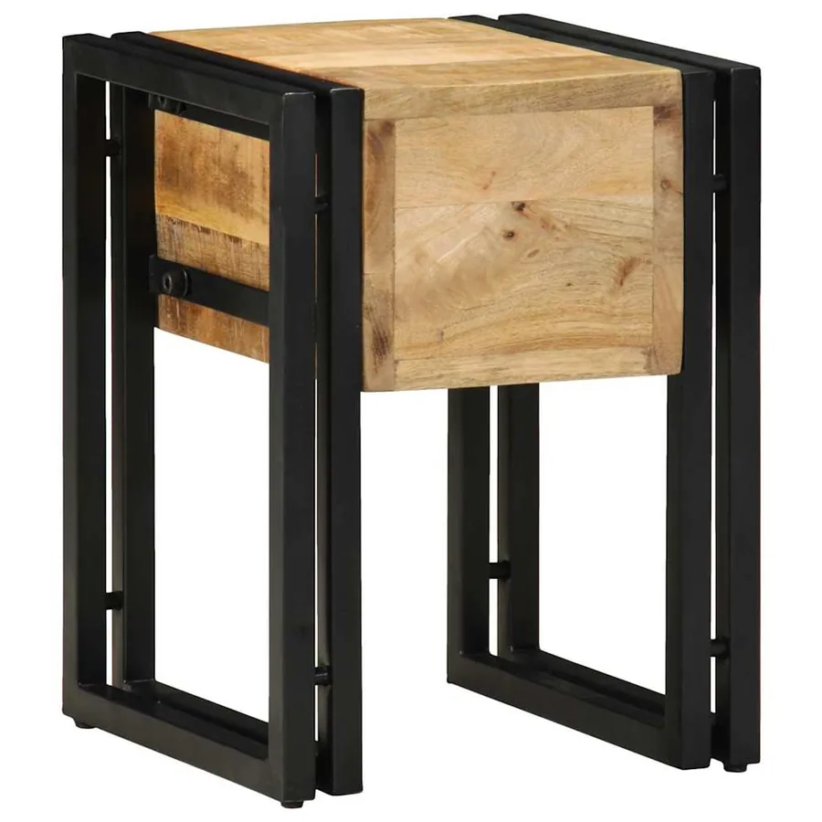 Table d'appoint 30 x 30 x 40 cm Bois de mangue massif - 7