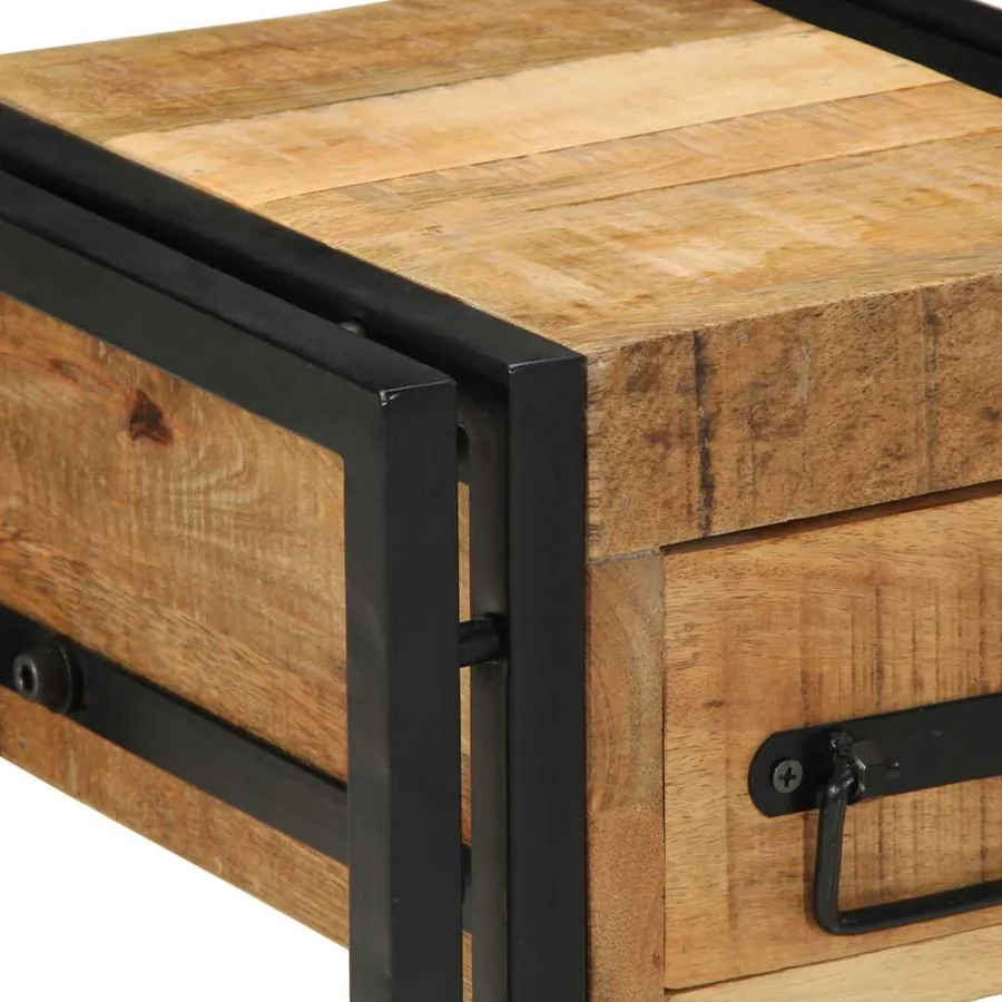 Table d'appoint 30 x 30 x 40 cm Bois de mangue massif - 8