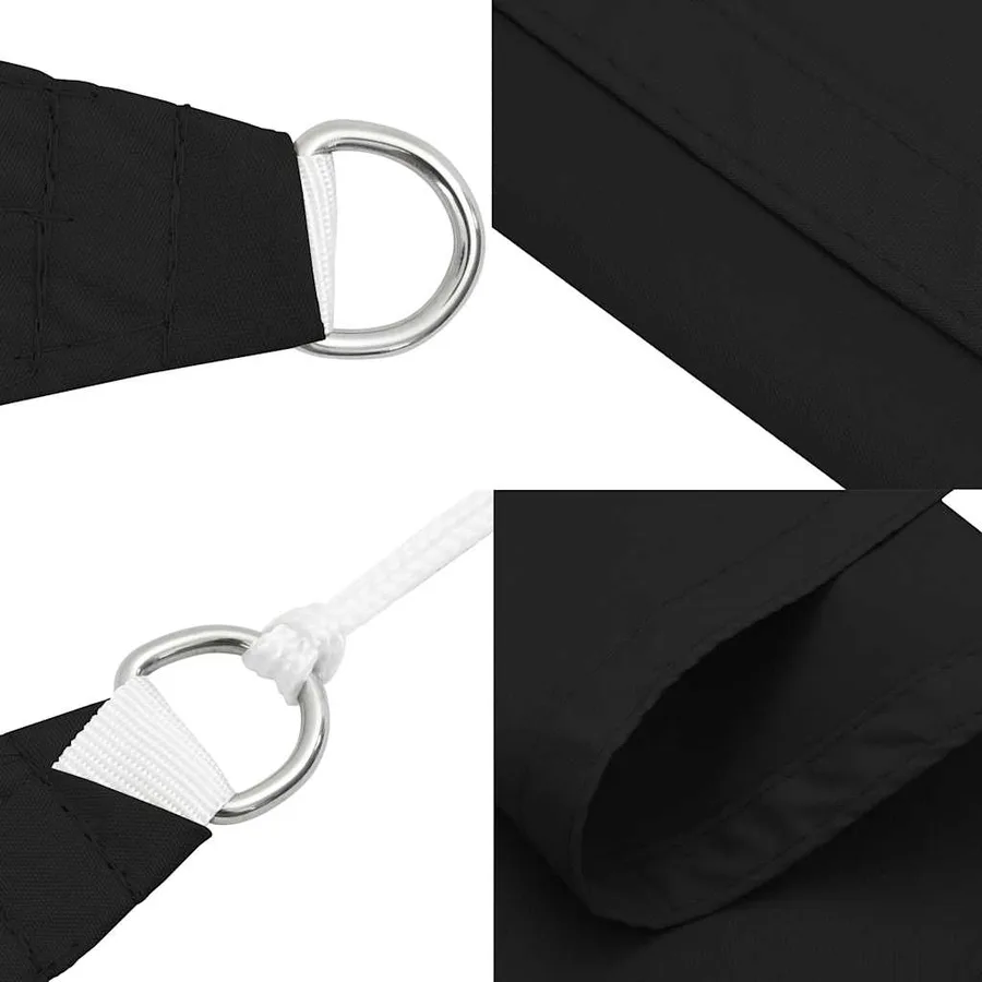 Voile de parasol tissu oxford triangulaire 4x4x5,8 m noir - 6