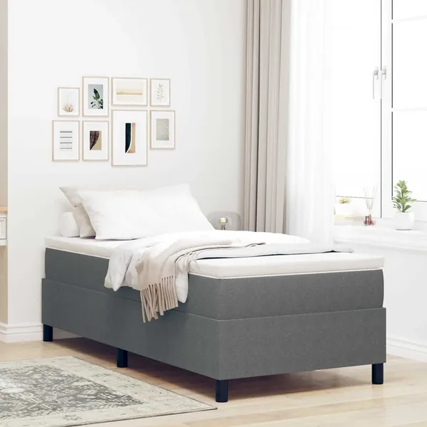 Cadre de lit plateforme Gris clair 90 x 200 cm